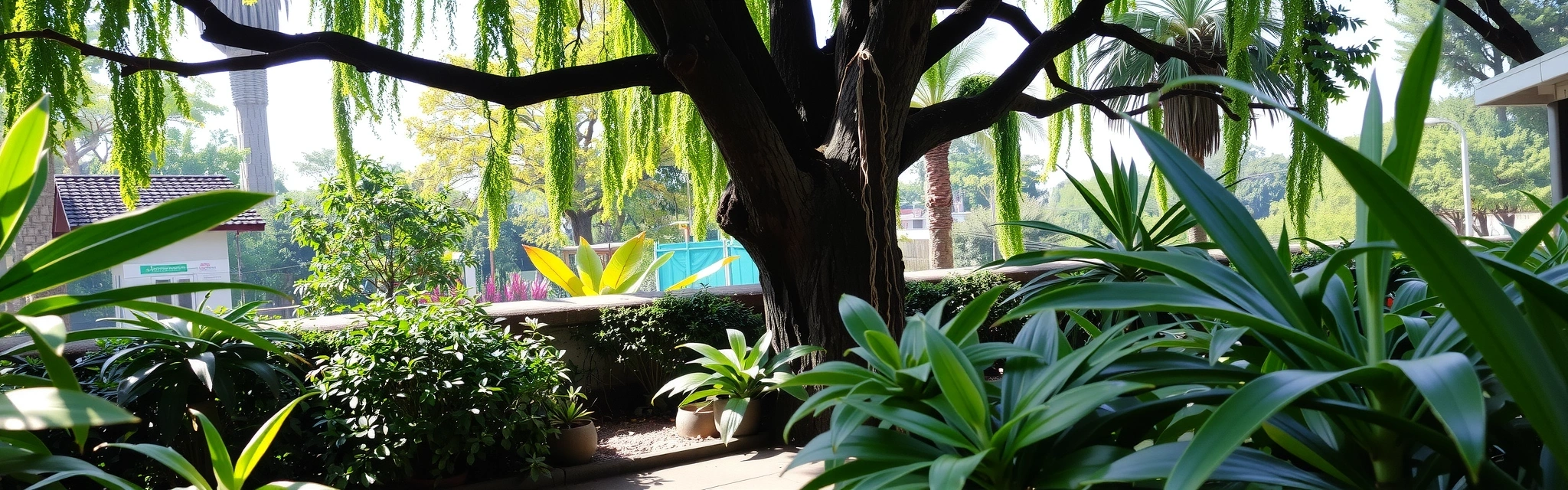 Person writing a message on a tablet surrounded by plants